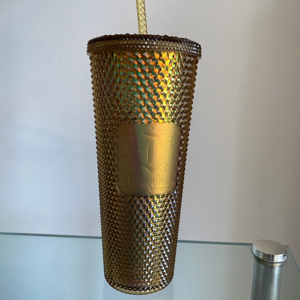 Walt Disney World 50th Anniversary Geometric Starbucks Tumbler with Straw – Gold